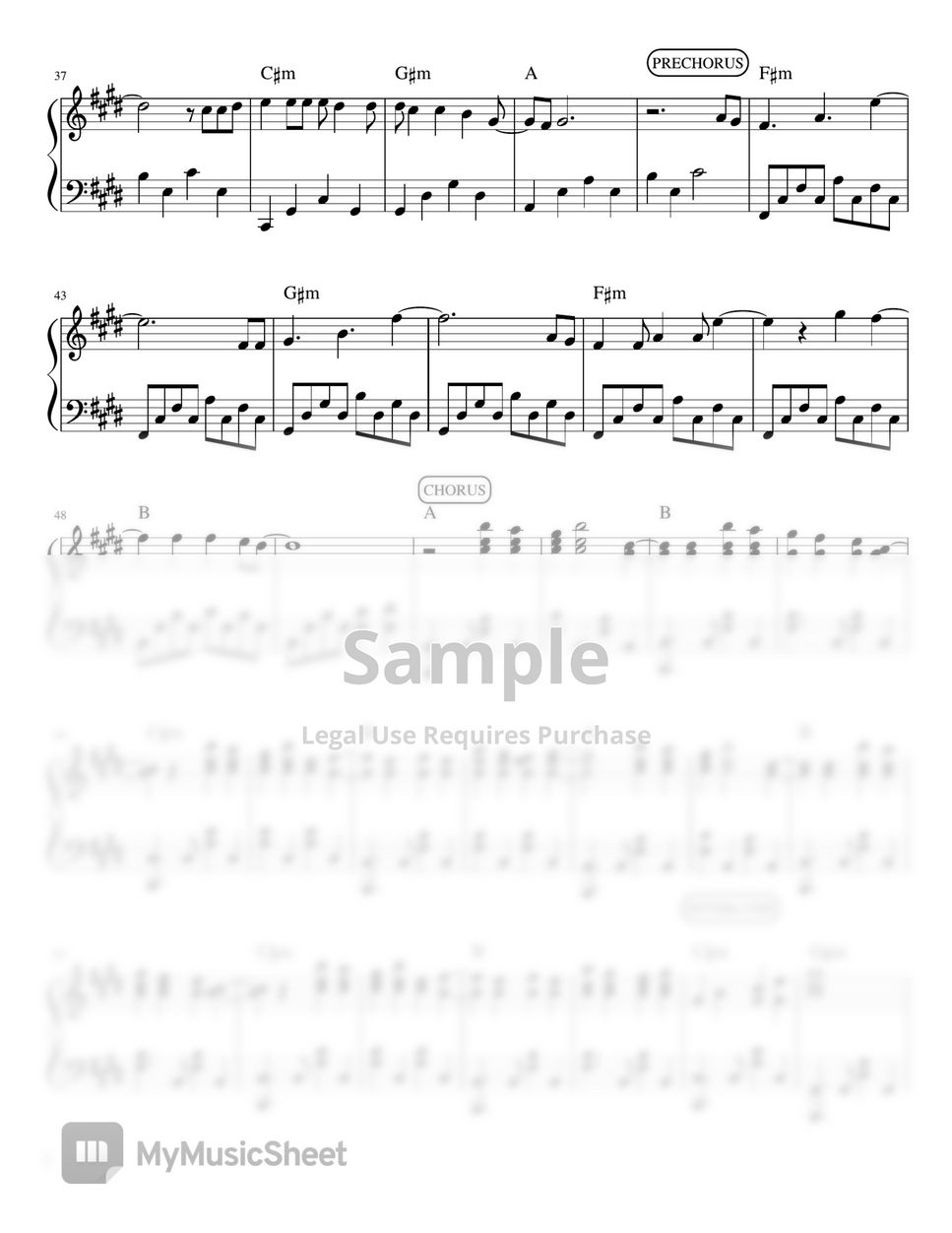 IV of Spades - Sariling Multo (Sa Panaginip) piano sheet music by Mel's Music Corner