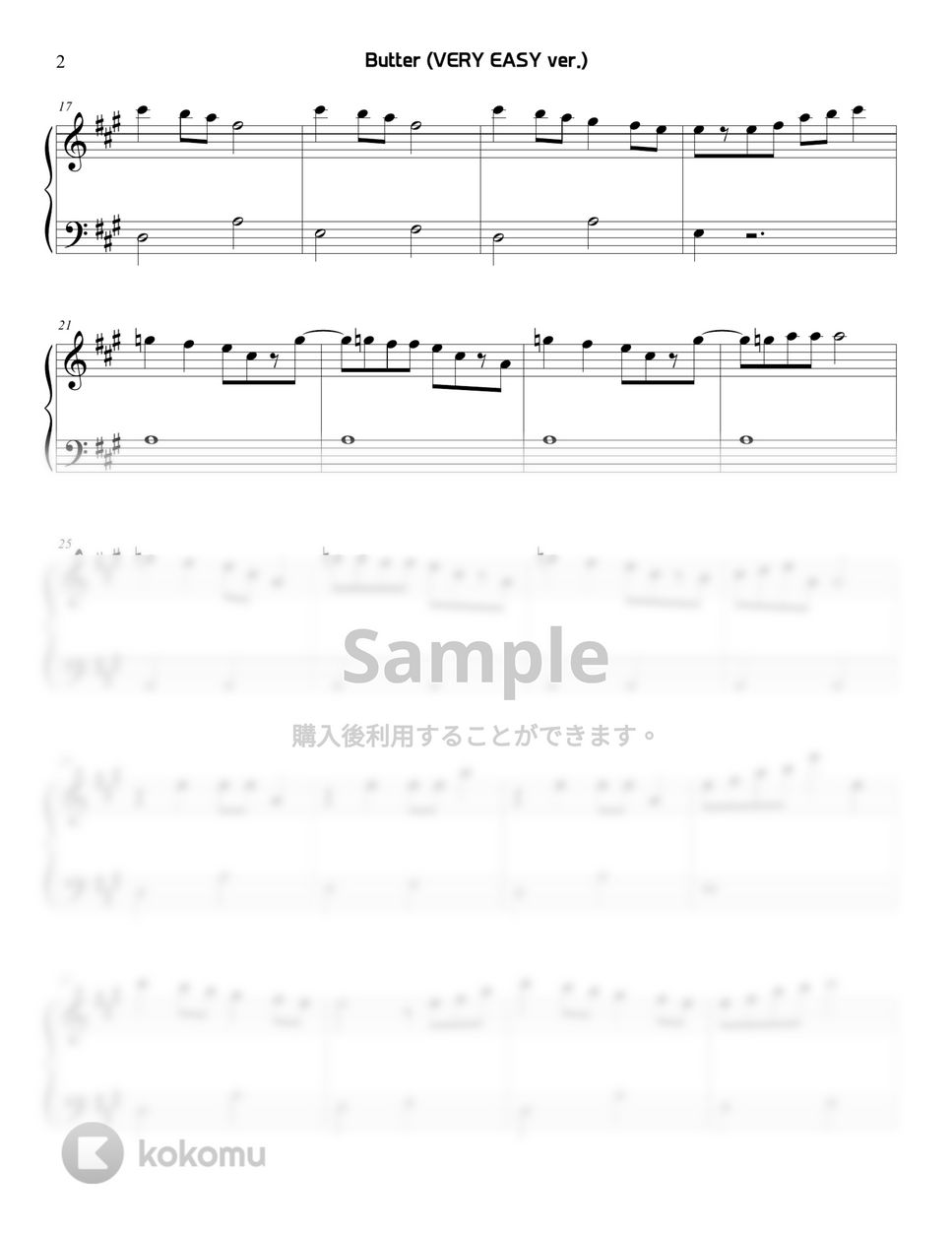 防弾少年団(BTS) - Butter (VERY EASY) by Sunny FIngers Piano
