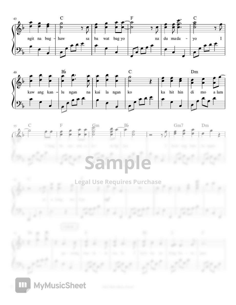 Moira dela Torre - Kumpas (piano sheet music) by Mel's Music Corner