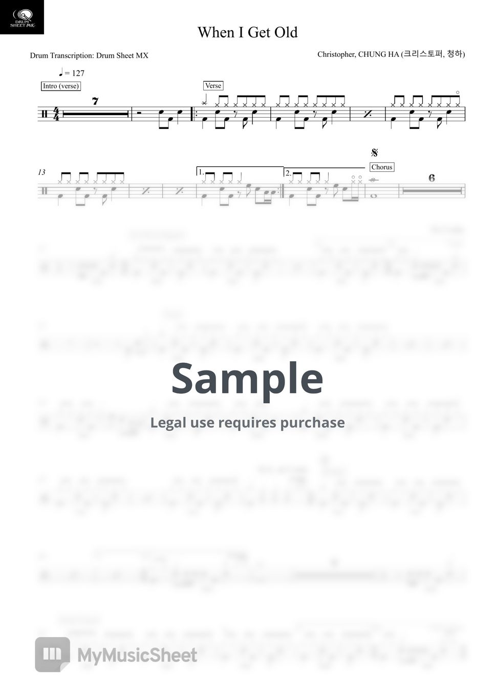 christopher-chung-ha-when-i-get-old-sheets-by-drum