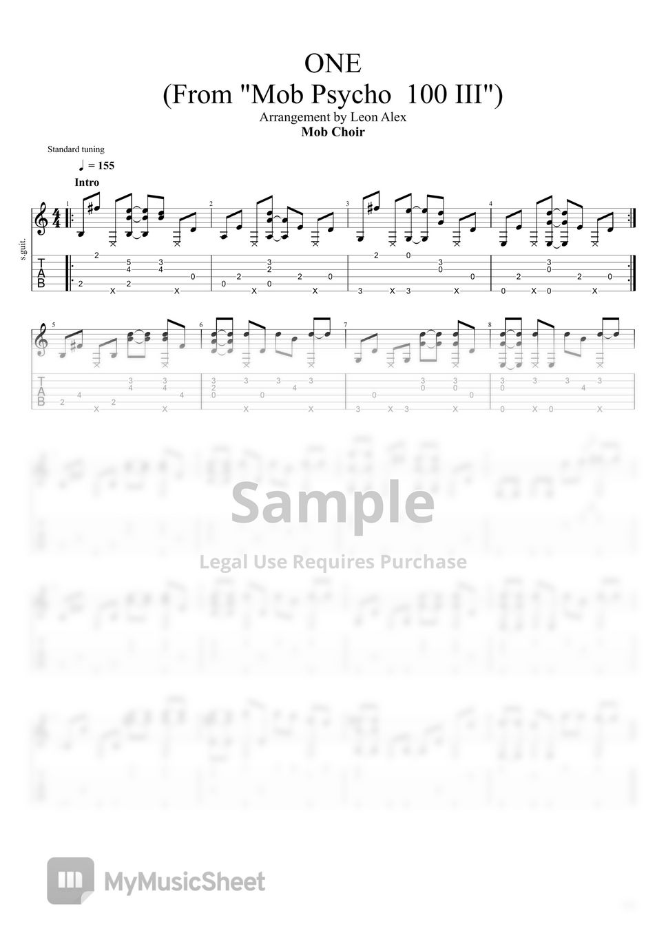 MOB CHOIR ONE (From "Mob Psycho 100 III") Sheets by Leon Alex