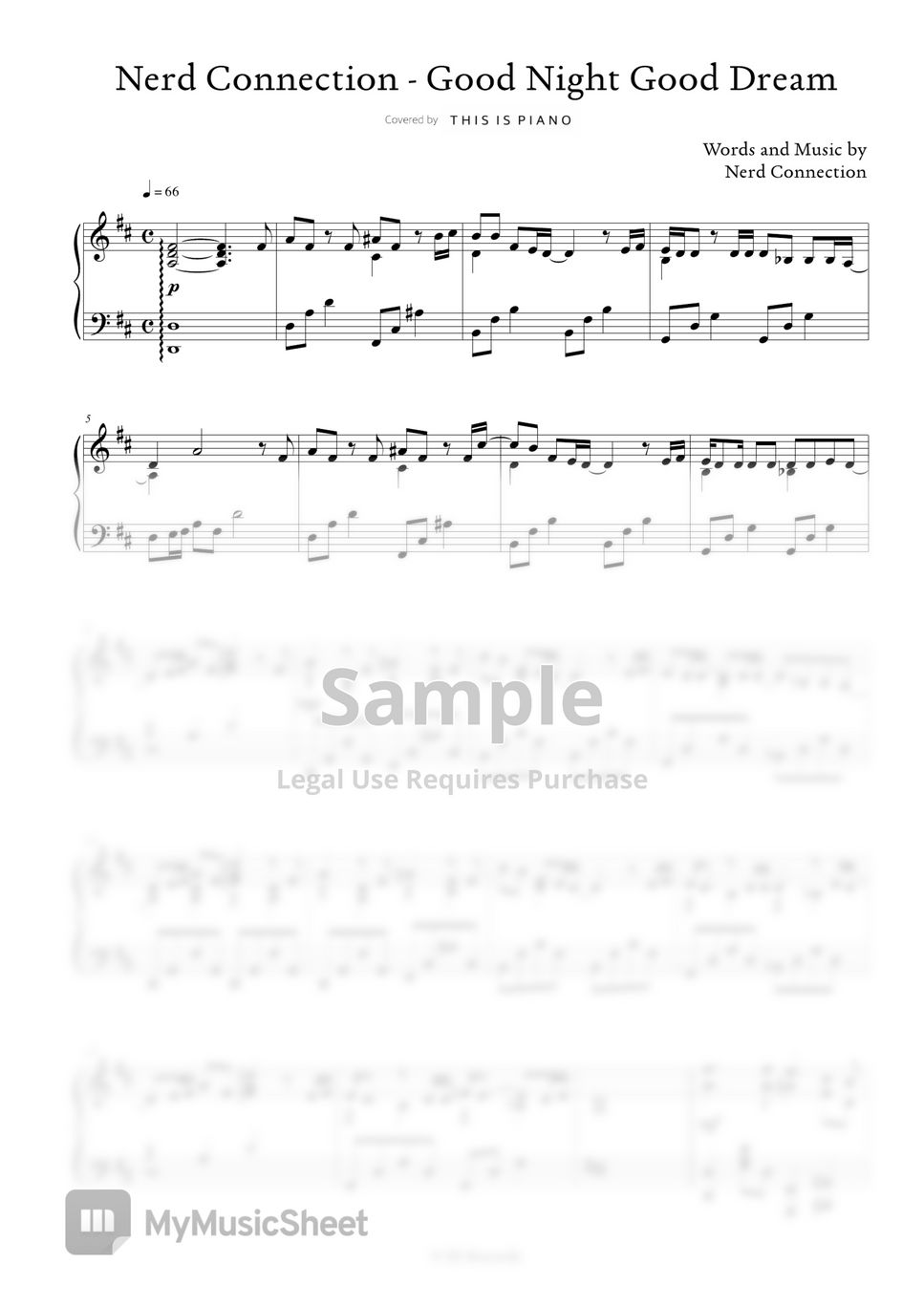 너드커넥션 (Nerd Connection) 좋은 밤 좋은 꿈 (Good Night Good Dream) Sheets by