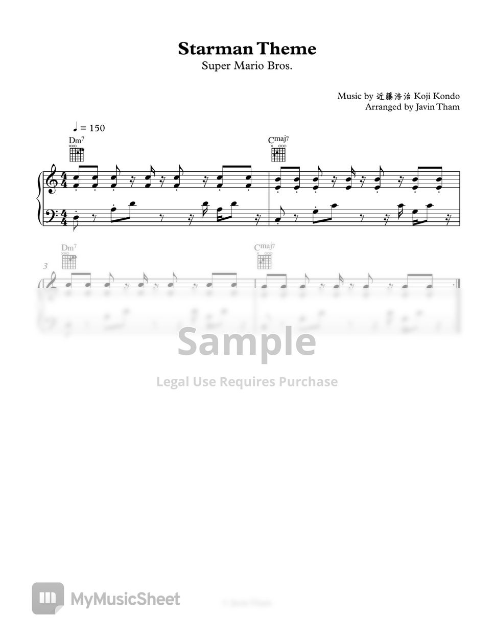 Super Mario Bros. Starman Theme Coin Heaven Theme Sheets by