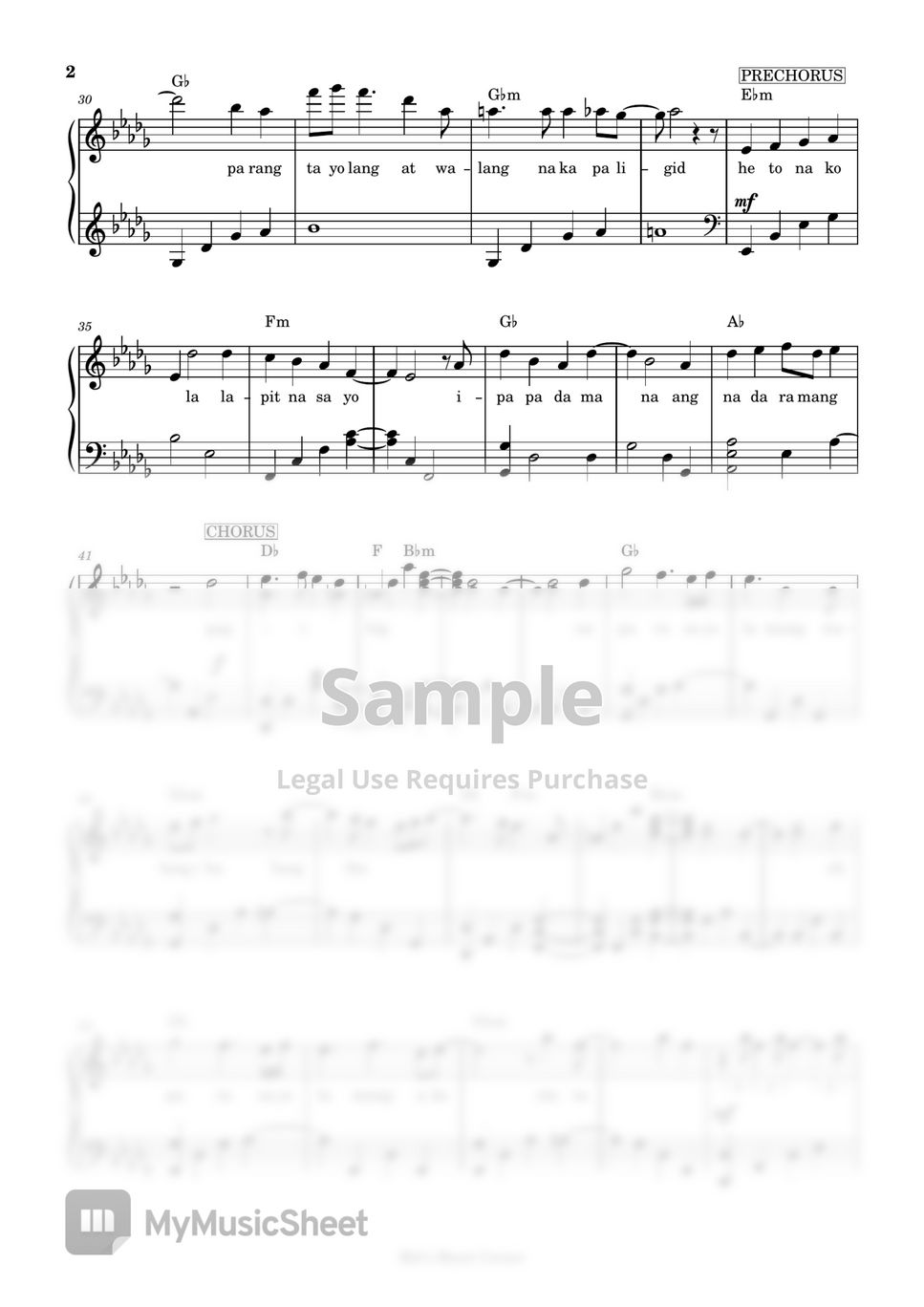 Adie Kabado Piano Sheet Music Sheets By Mels Music Corner 