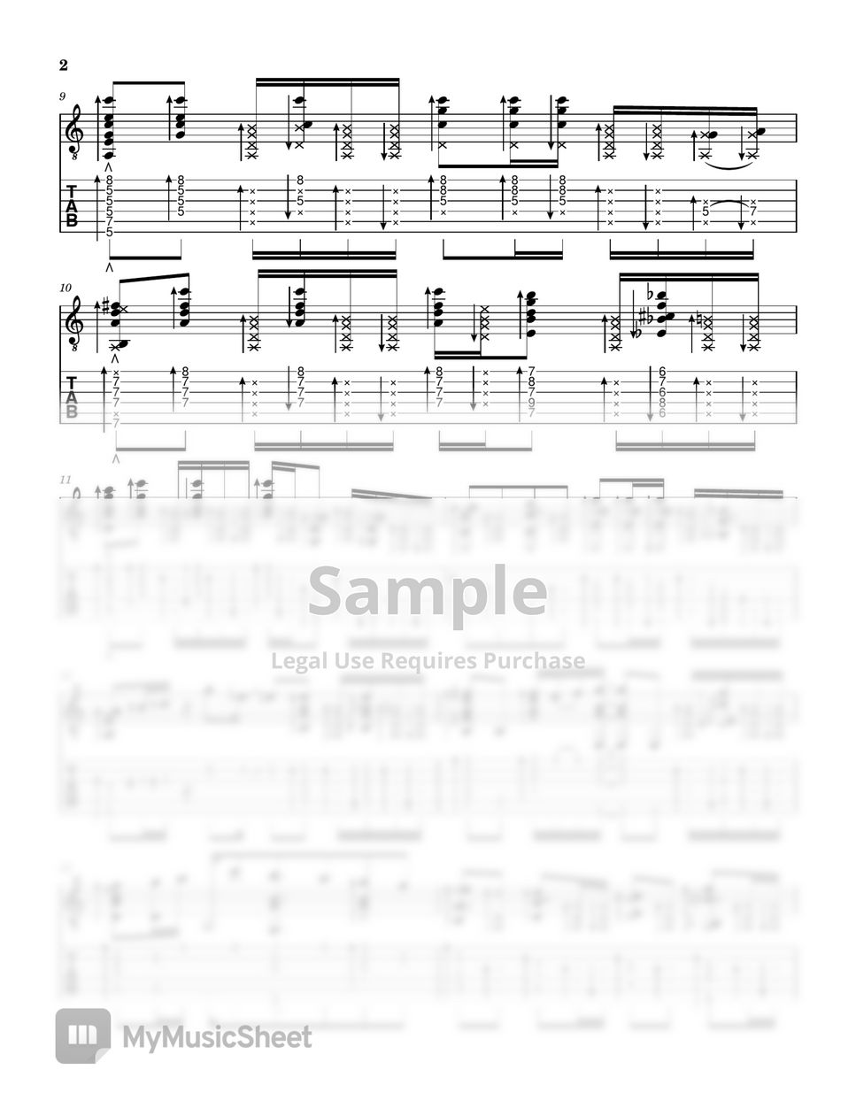 KING GNU BOY Sheets by Just a guy play guitar as hobby