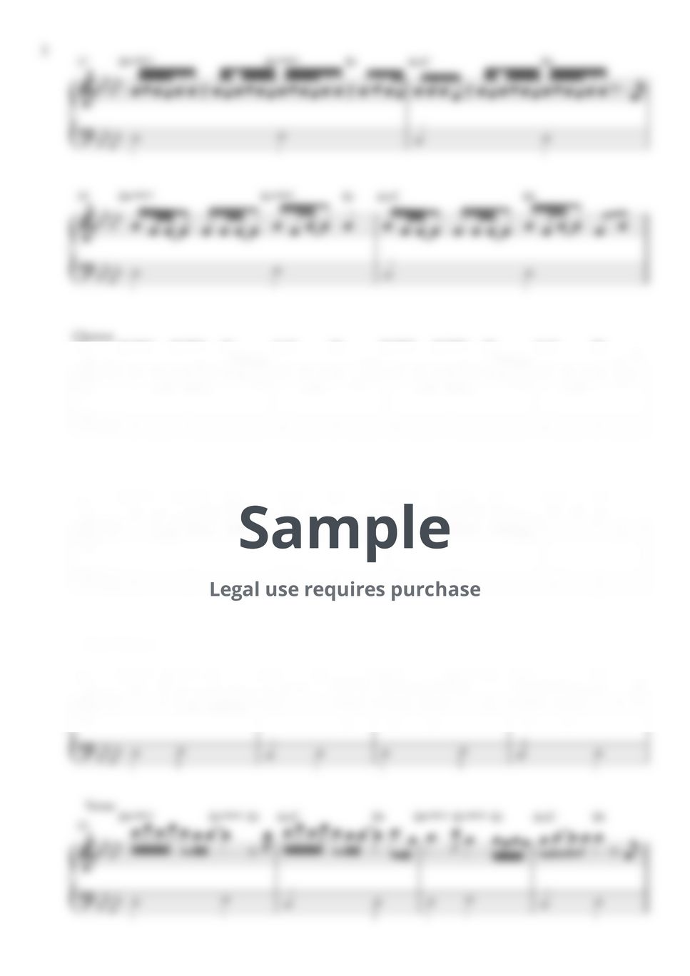 BTS Blue & Grey (EASY PIANO SHEET) Sheets by Pianella Piano