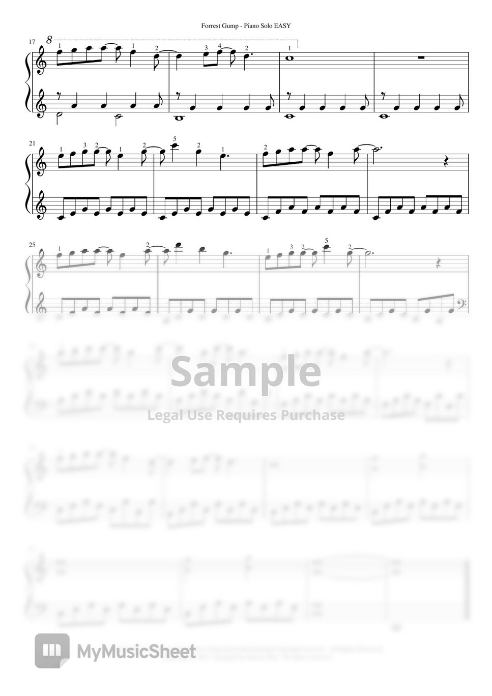 A.Silvestri - Forrest Gump main theme "포레스트 검프" (piano solo 쉬운 편곡) by Hanna