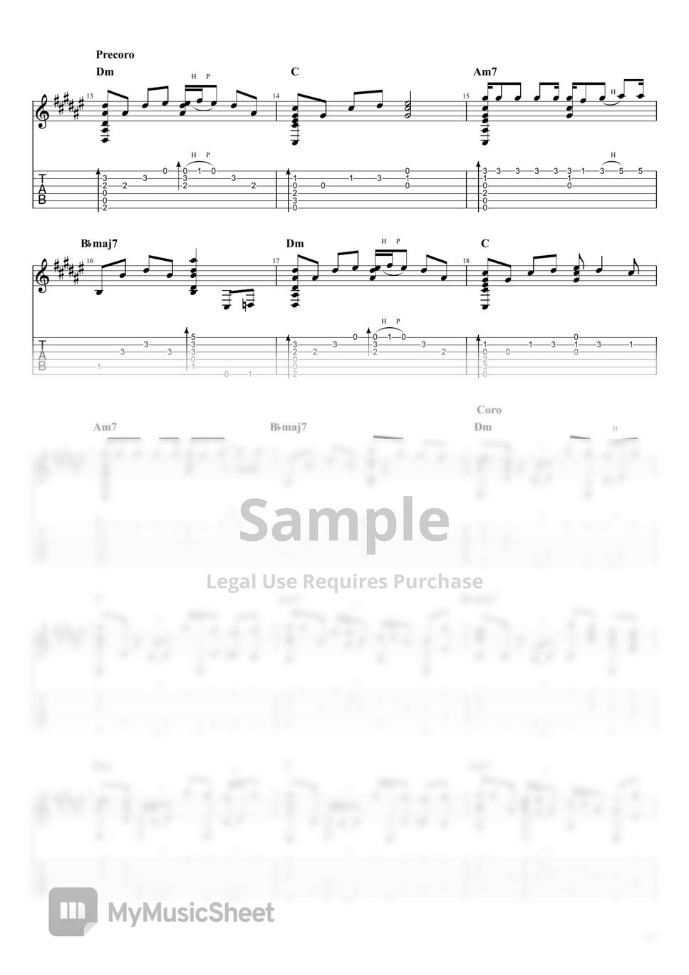 Charlie Puth Attention (Fingerstyle) Tab + 1staff by William Sandoval