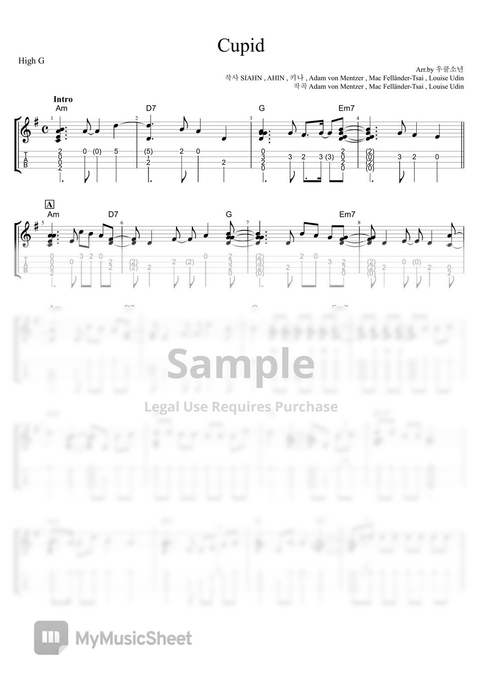 Cupid – FIFTY FIFTY Cupid Sheet music for Clarinet other (Solo)