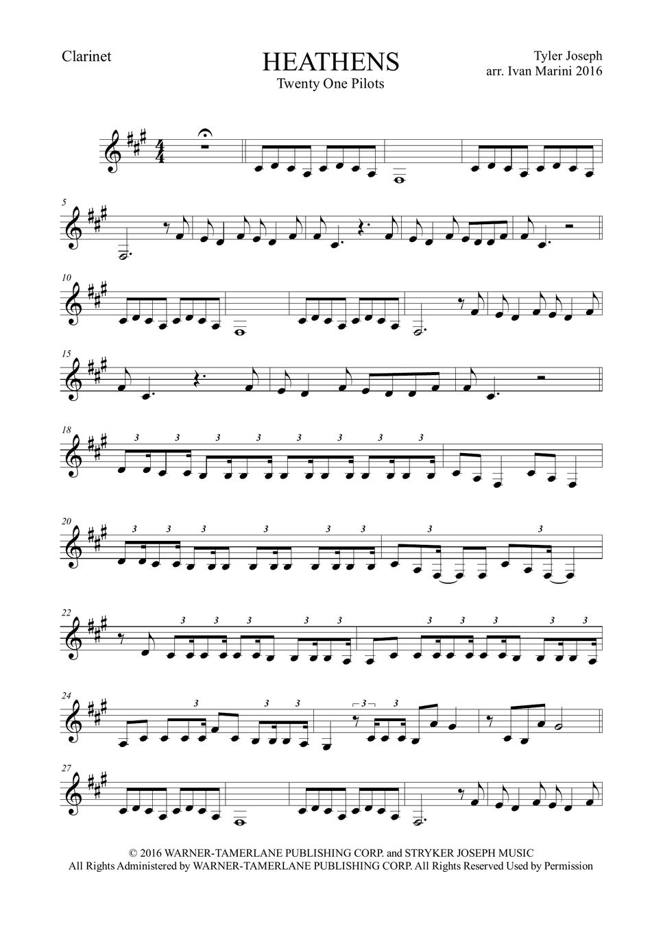 Twenty One Pilots HEATHENS (for แผ่น by Ivan Marini