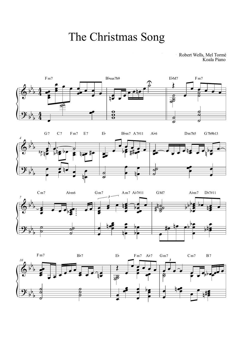 The Christmas Song Pdf Sheet Music