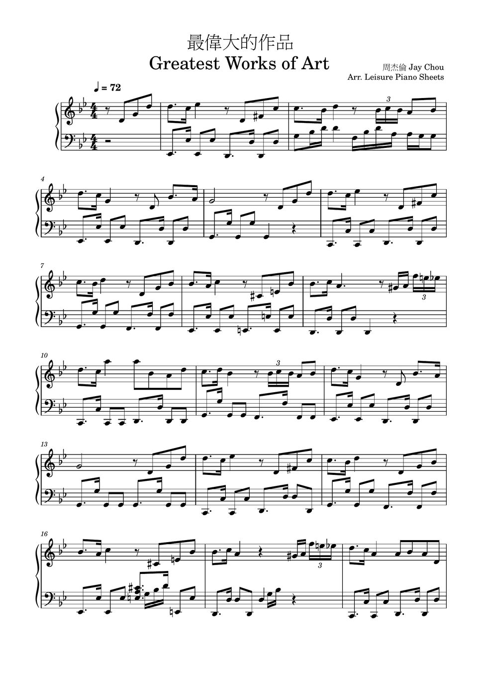 greatest-works-of-art-easy-by-leisure-piano-sheets