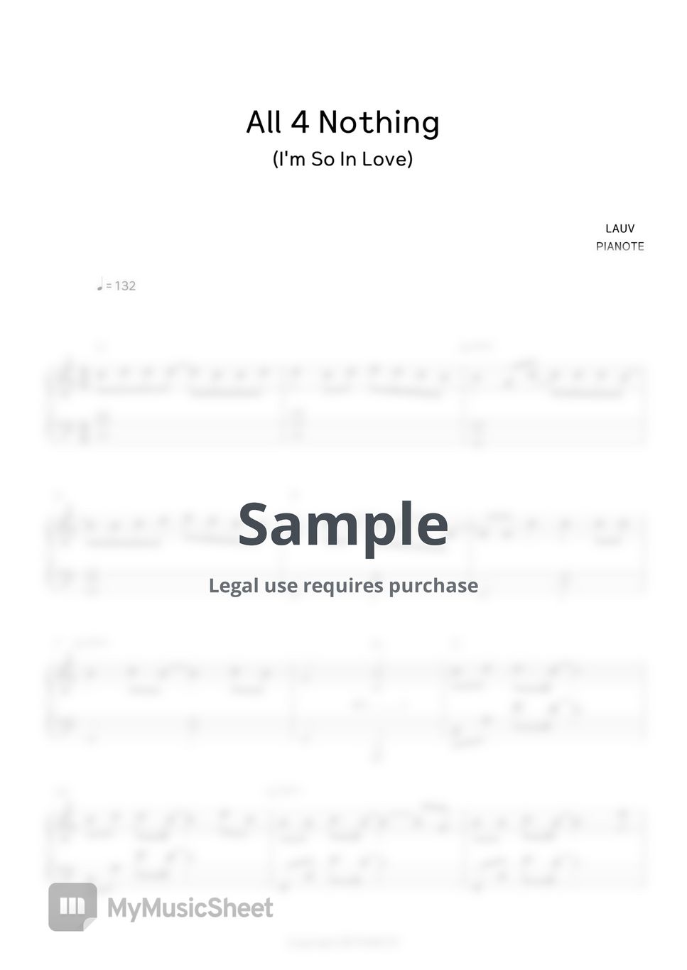 lauv-all-4-nothing-i-m-so-in-love-ckey-easy-sheets-by-pianote