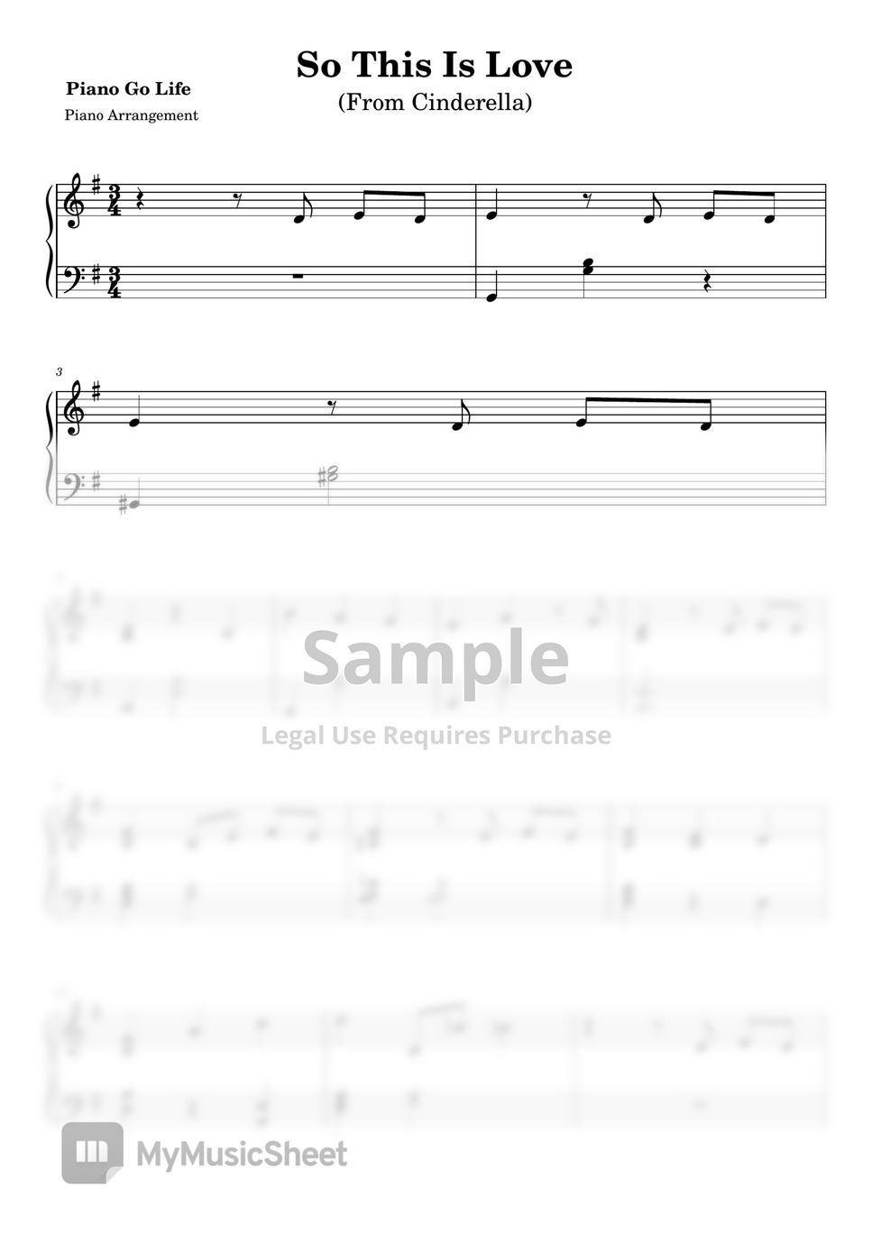 So This Is Love Sheet Music Free
