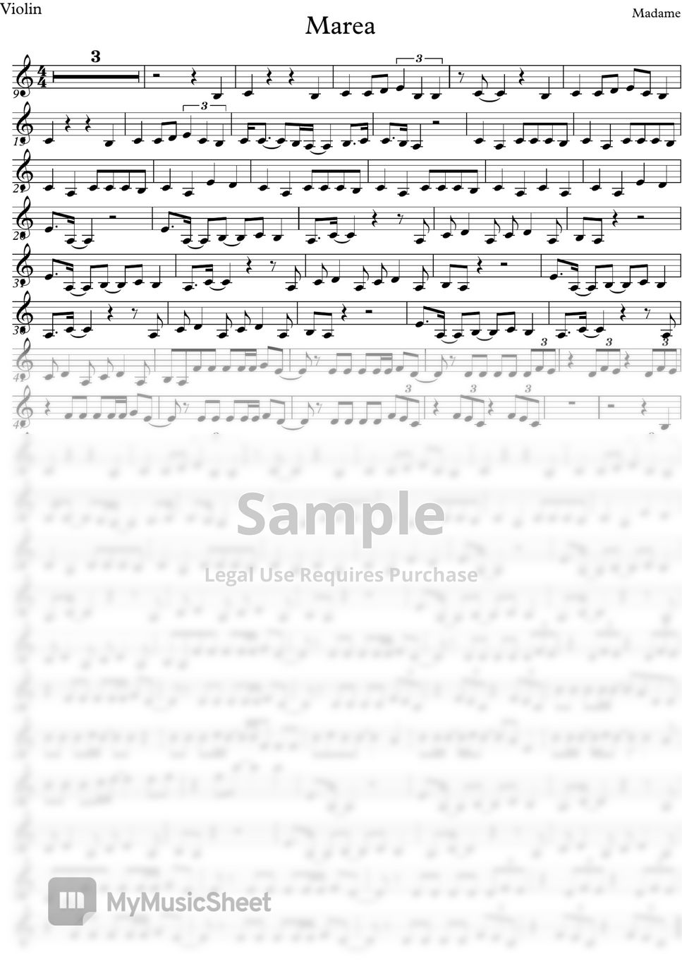 Madame Marea (Backing track included) Sheets by Elly Angelis