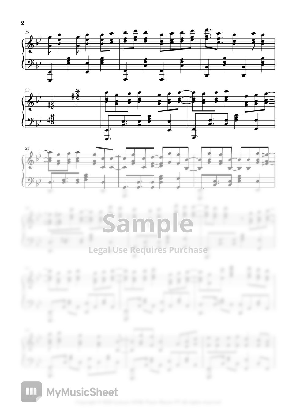 YOASOBI - 群青 by Leisure (OOR) Piano Sheets YT