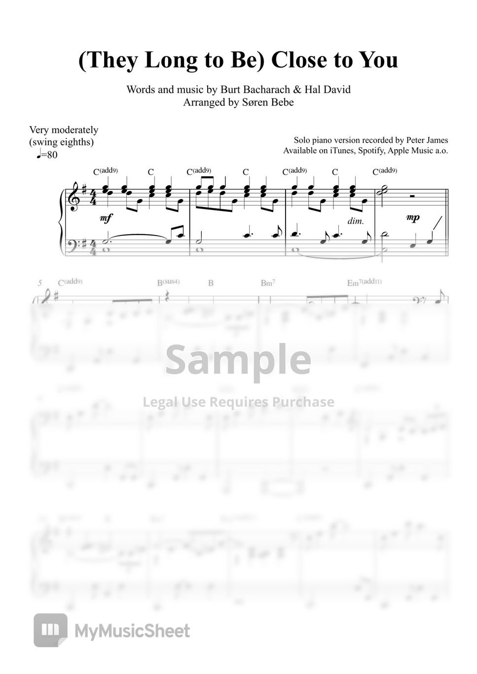 The Carpenters Rainy Days and Mondays Sheet Music (Easy Piano