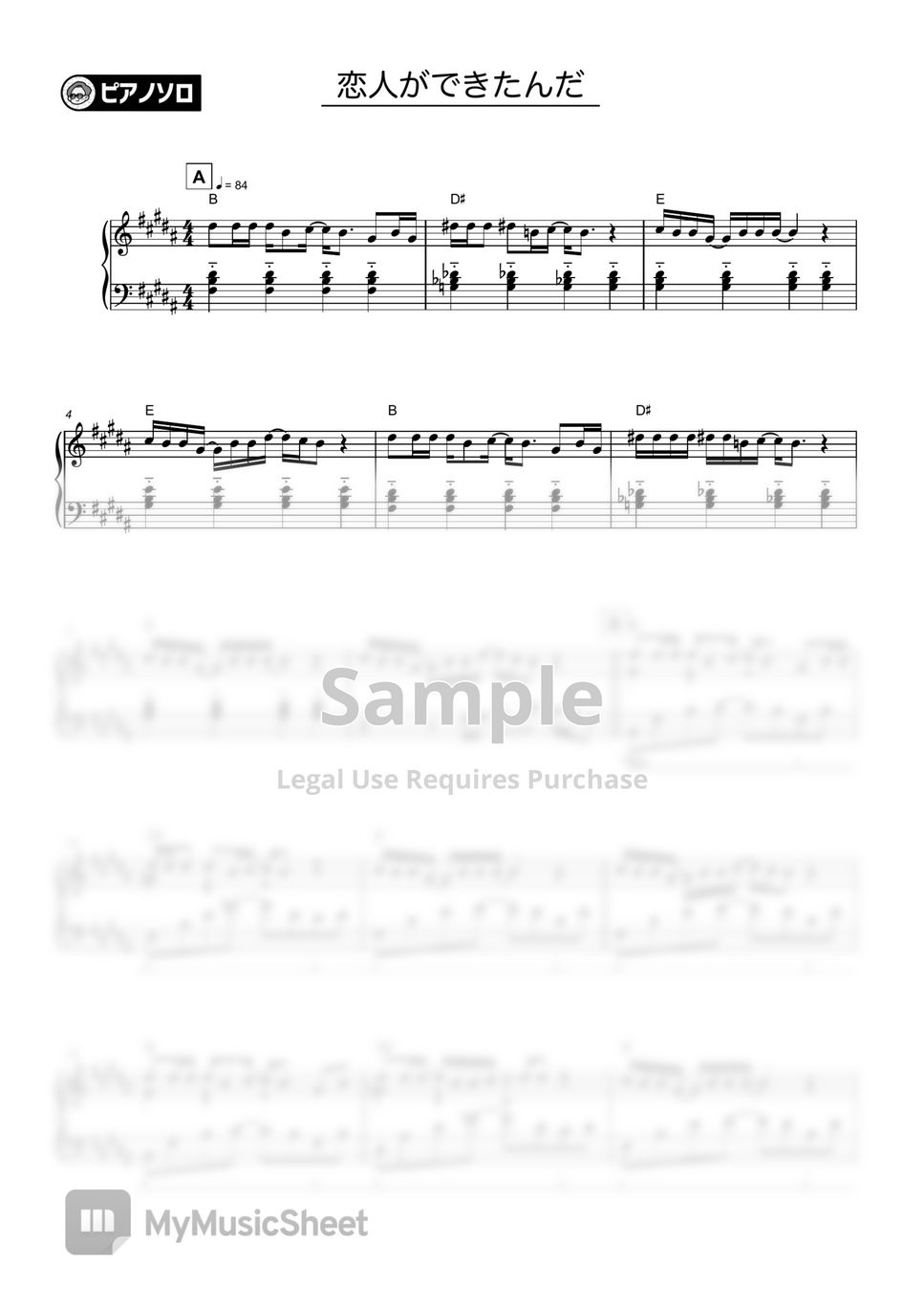 my-hair-is-bad-koibito-ga-dekitanda-sheets-by-theta-piano