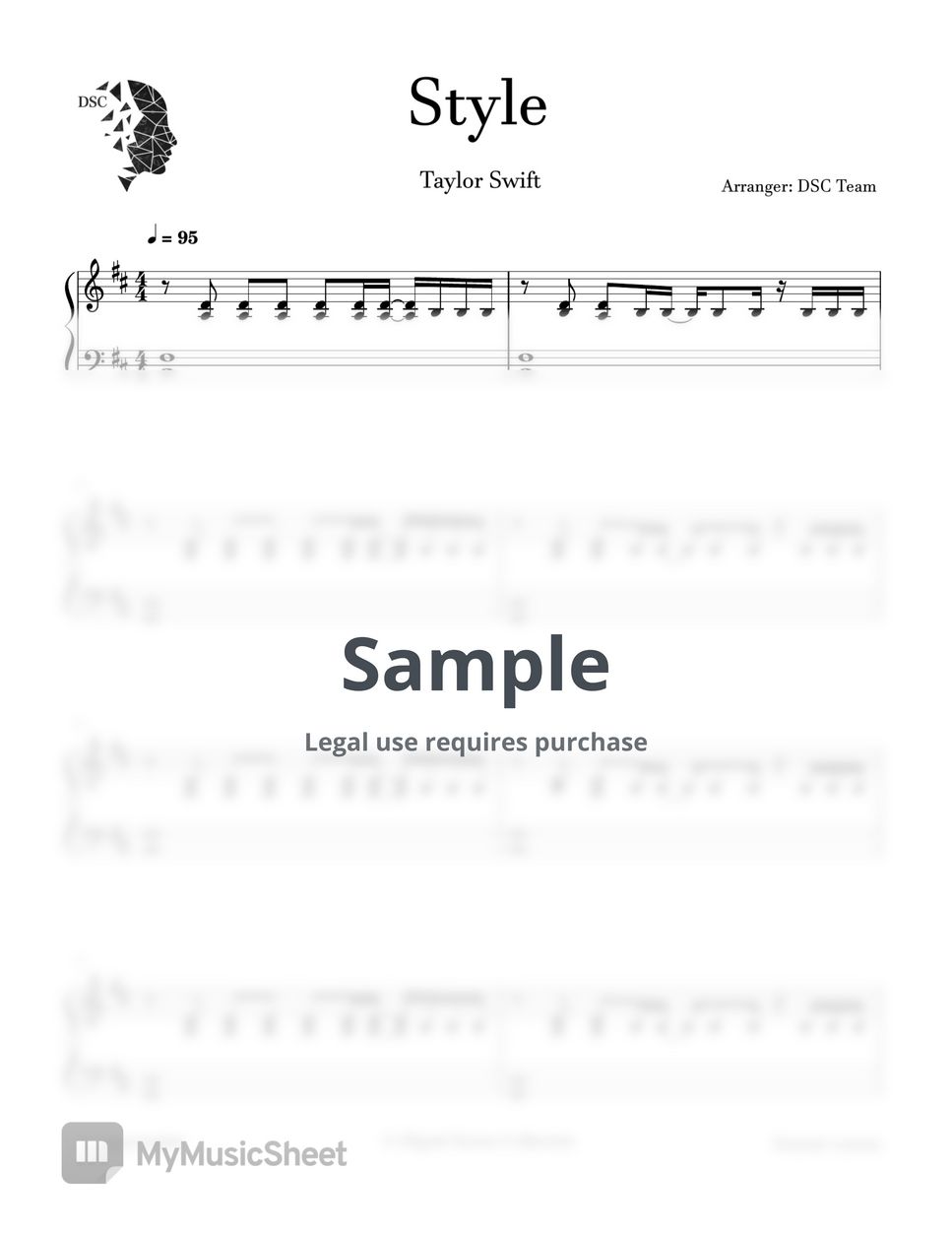 Taylor Swift - Style by Digital Scores Collection
