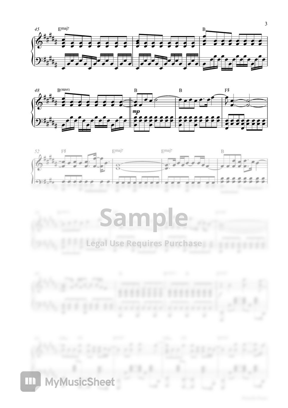 Coldplay - Yellow (Piano Sheet) by Pianella Piano