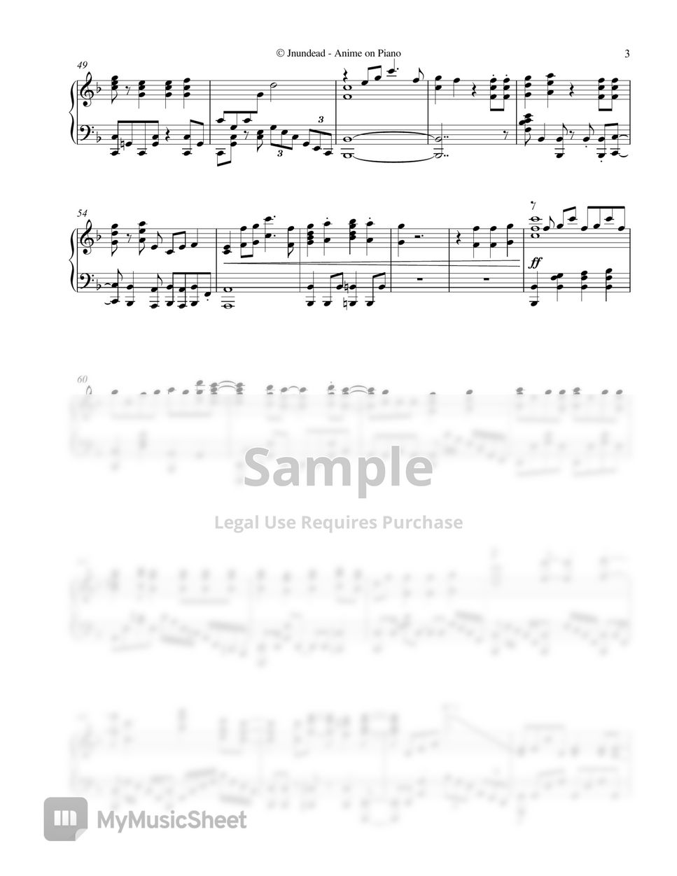 yuki - Into Gray (Full ver.) ピアノ楽譜PDF | Jnundead | mymusic5