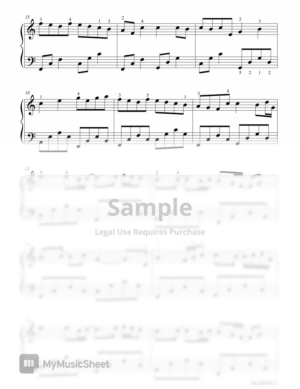 J. Pachelbel - Canon in C (Easy ver.) Sheets by SangSangPiano