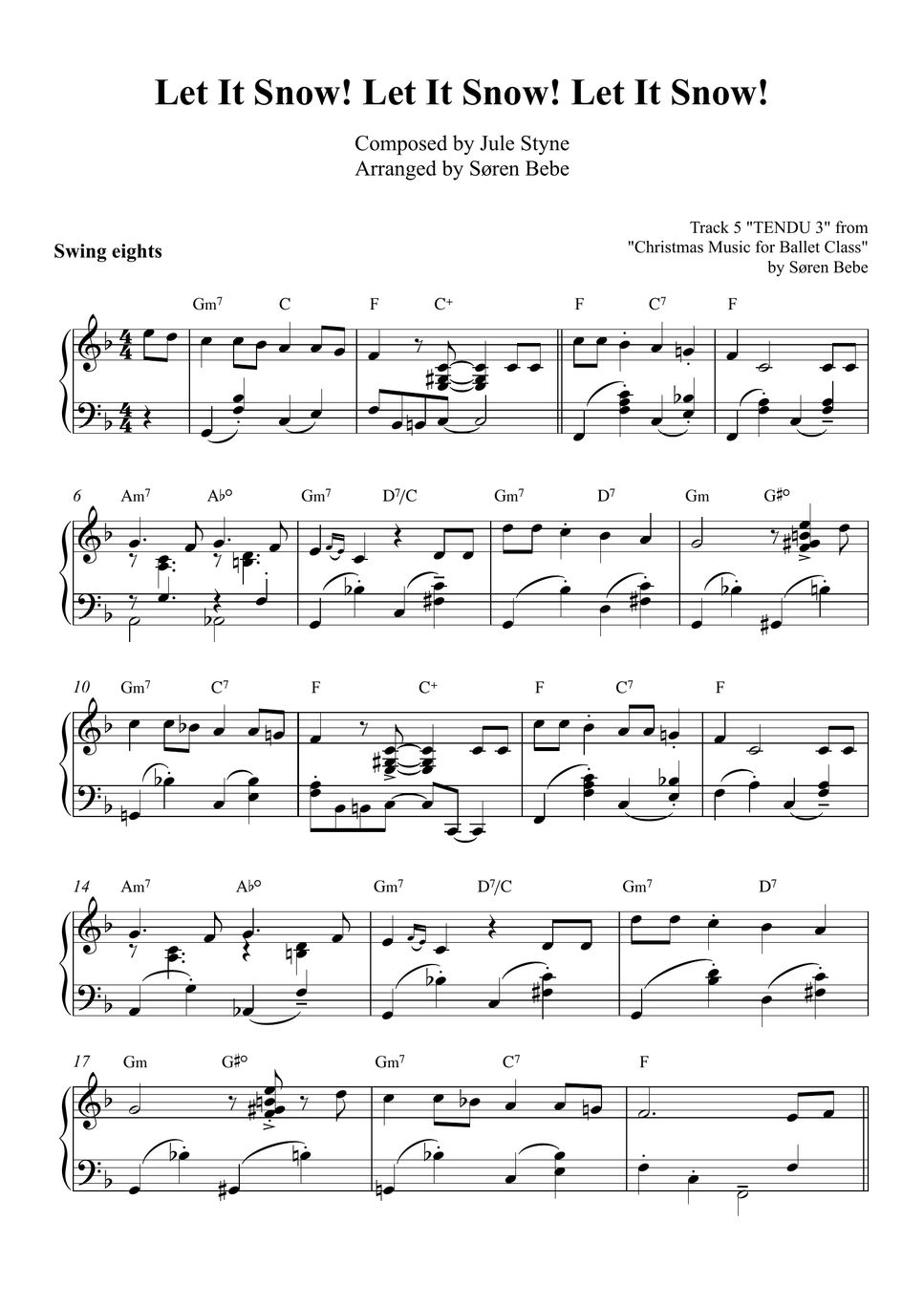 Jule Styne Let It Snow Let It Snow Let It Snow Piano Solo Sheet