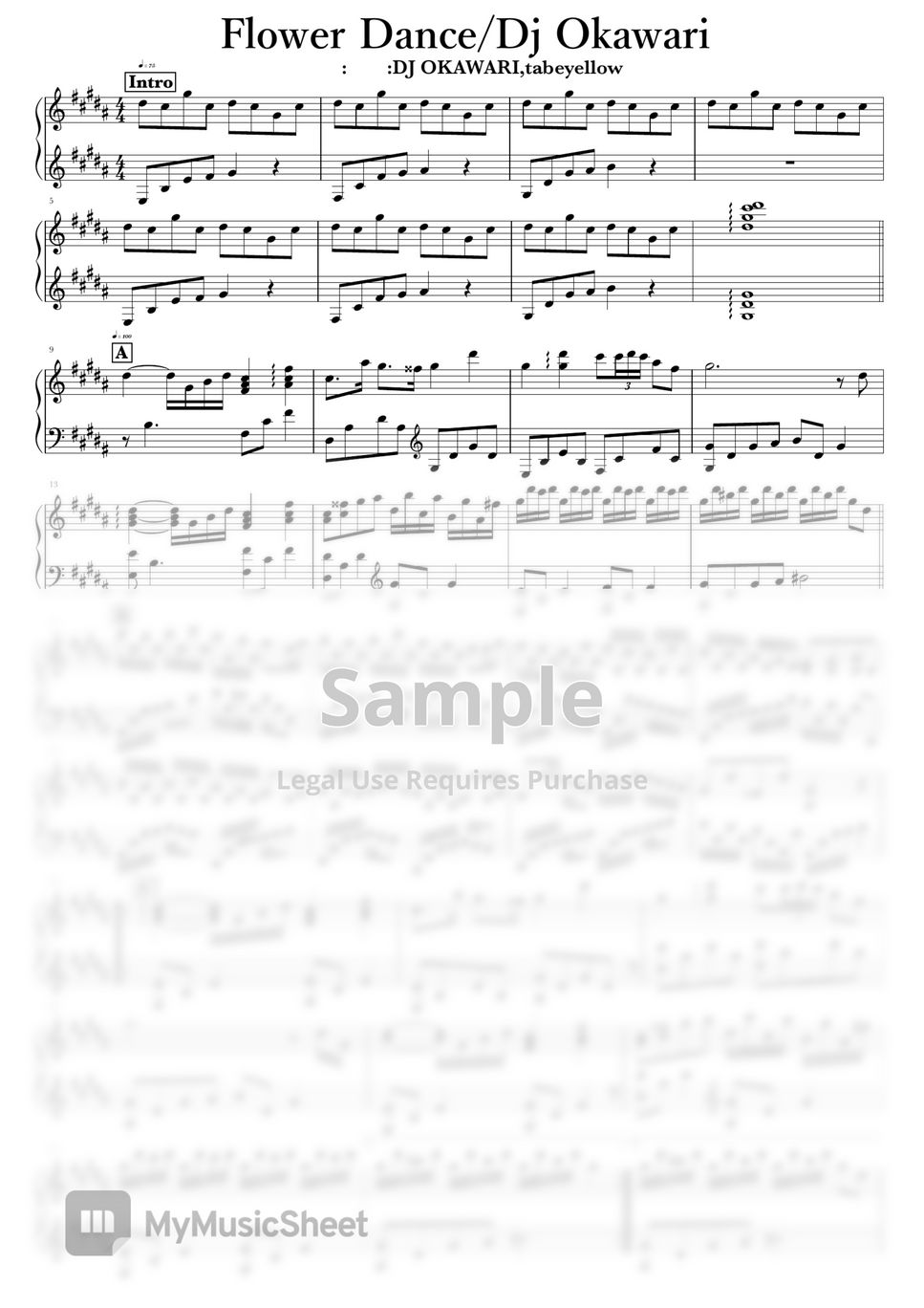 DJ OKAWARI Flower Dance Sheets by Eri Nagayama