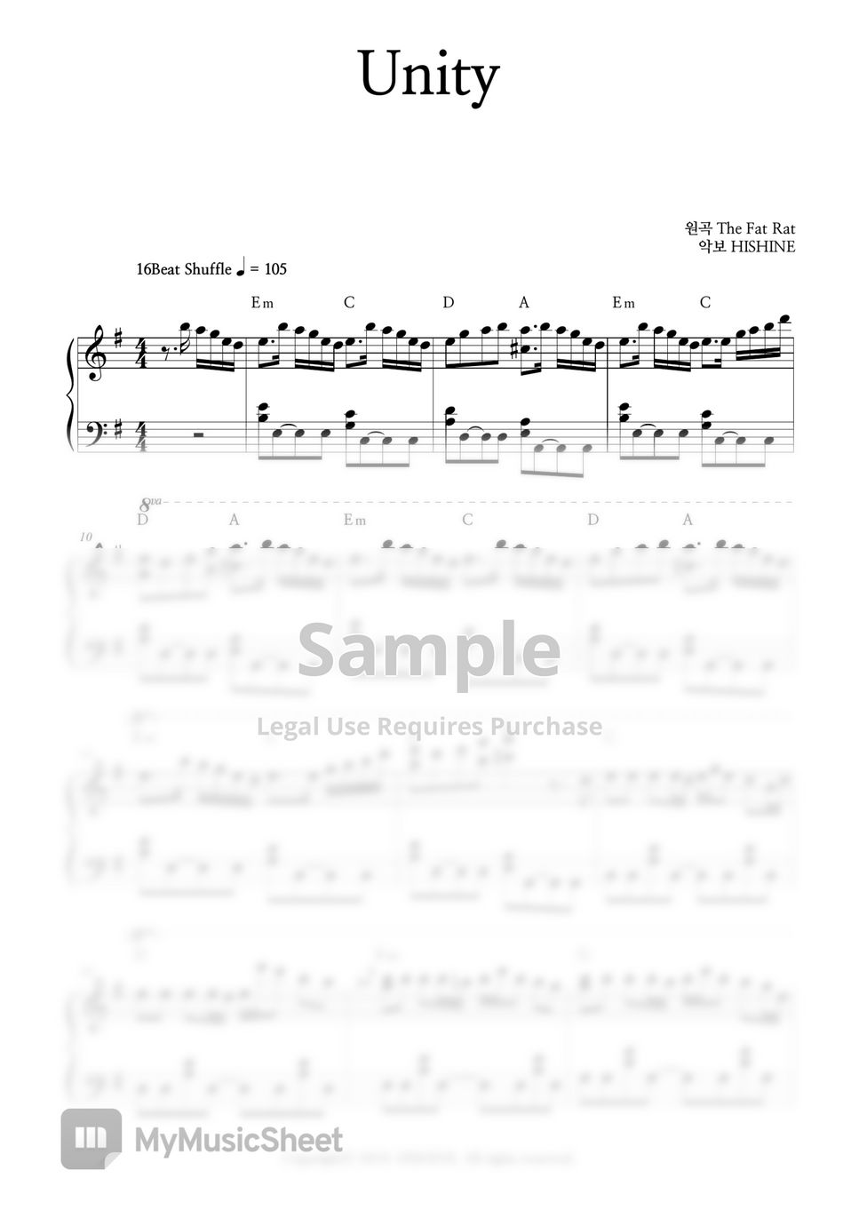 The fat rat unity partition musicale