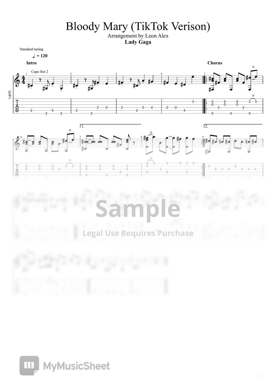 lady-gaga-bloody-mary-wednesday-dance-tiktok-remix-sheet-by-leon-alex
