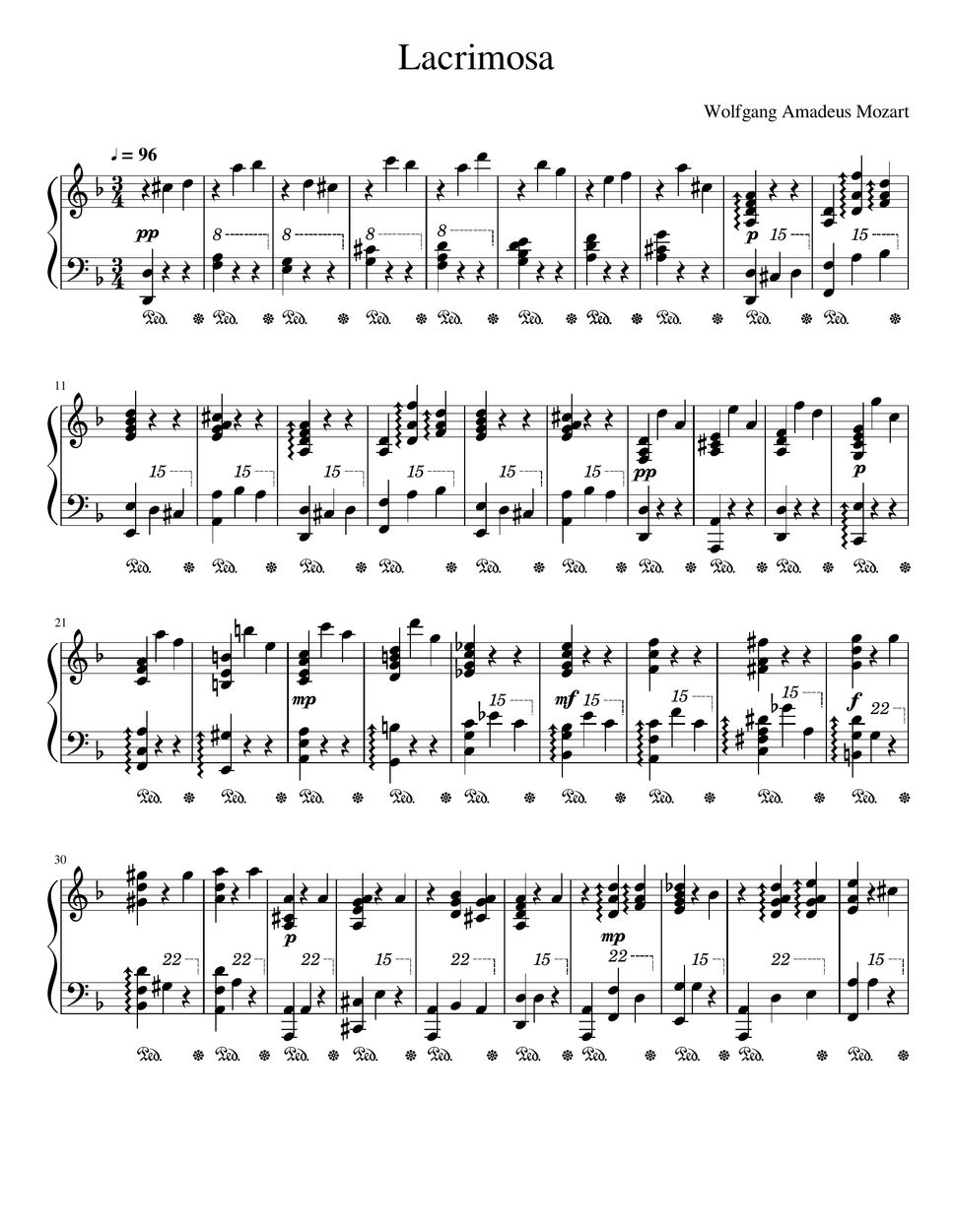 Mozart - Lacrimosa Nuty by Potter Jayan