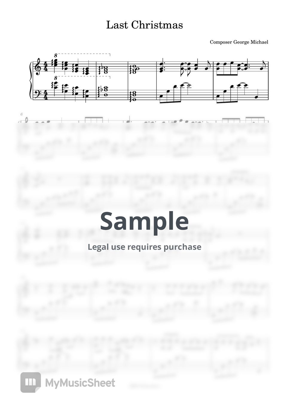 Wham Last christmas (다장조,Orando) Sheets by 햅삐악보(habbi)