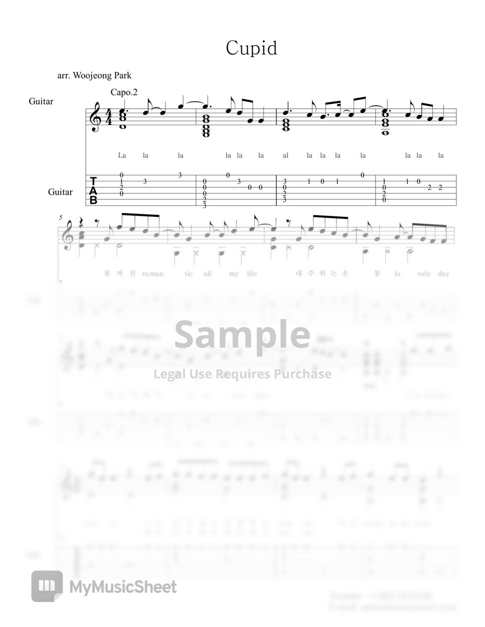 FIFTY FIFTY - Cupid (GUITAR TAB) by Woojeong Park