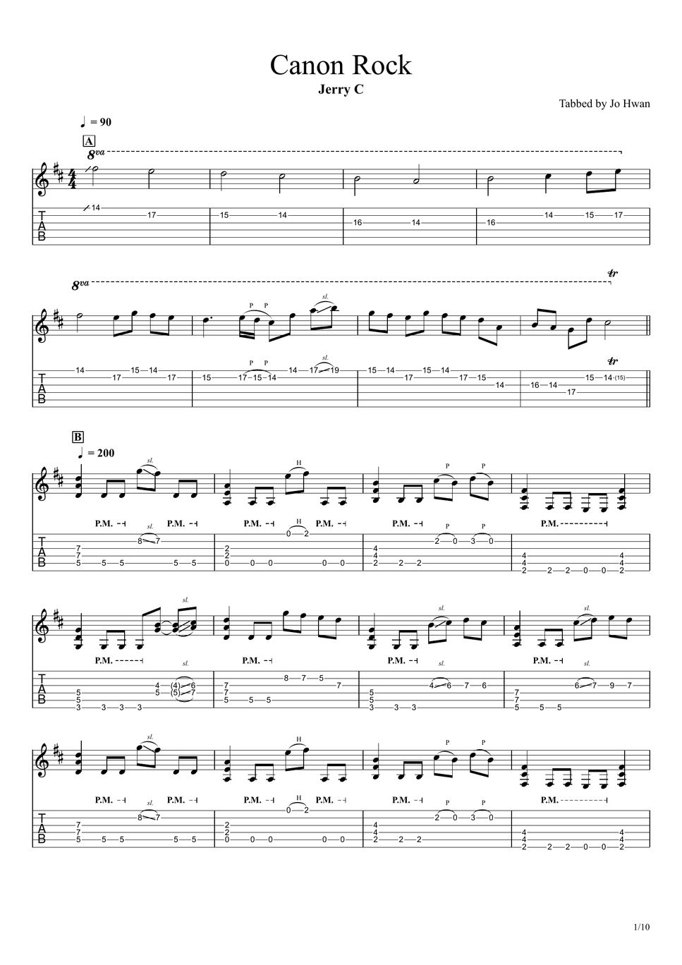 Jerry C Canon Rock Tab + 1staff by Jo Hwan