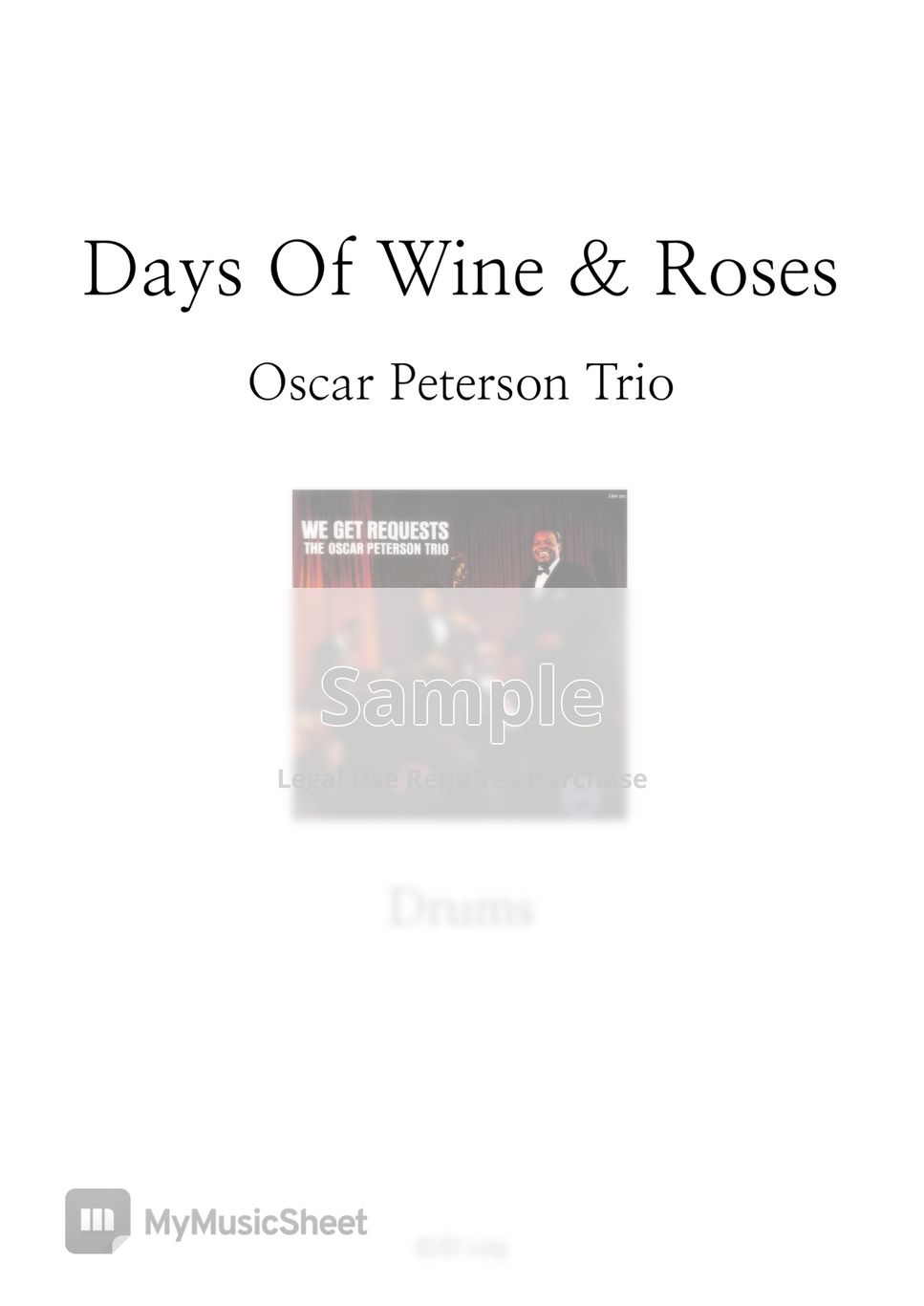 Oscar Peterson Trio - The Days Of Wine & Roses by DrumCore