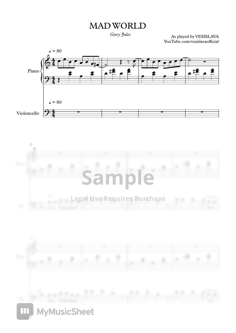 gary-jules-mad-world-cello-piano-hoja-by-vesislava