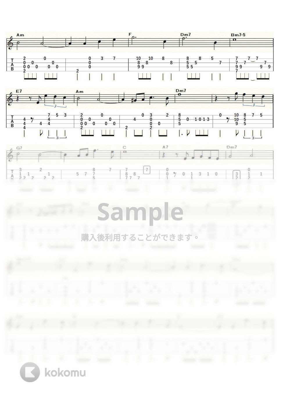 大河の一滴 - 大河の一滴 (ｳｸﾚﾚｿﾛ / Low-G / 中級<加古　隆>) by ukulelepapa