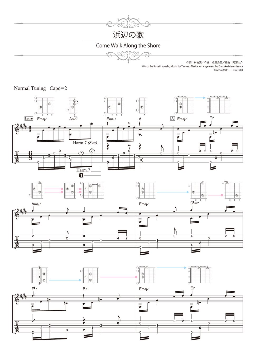 浜辺の歌 (ソロギター) by 南澤大介