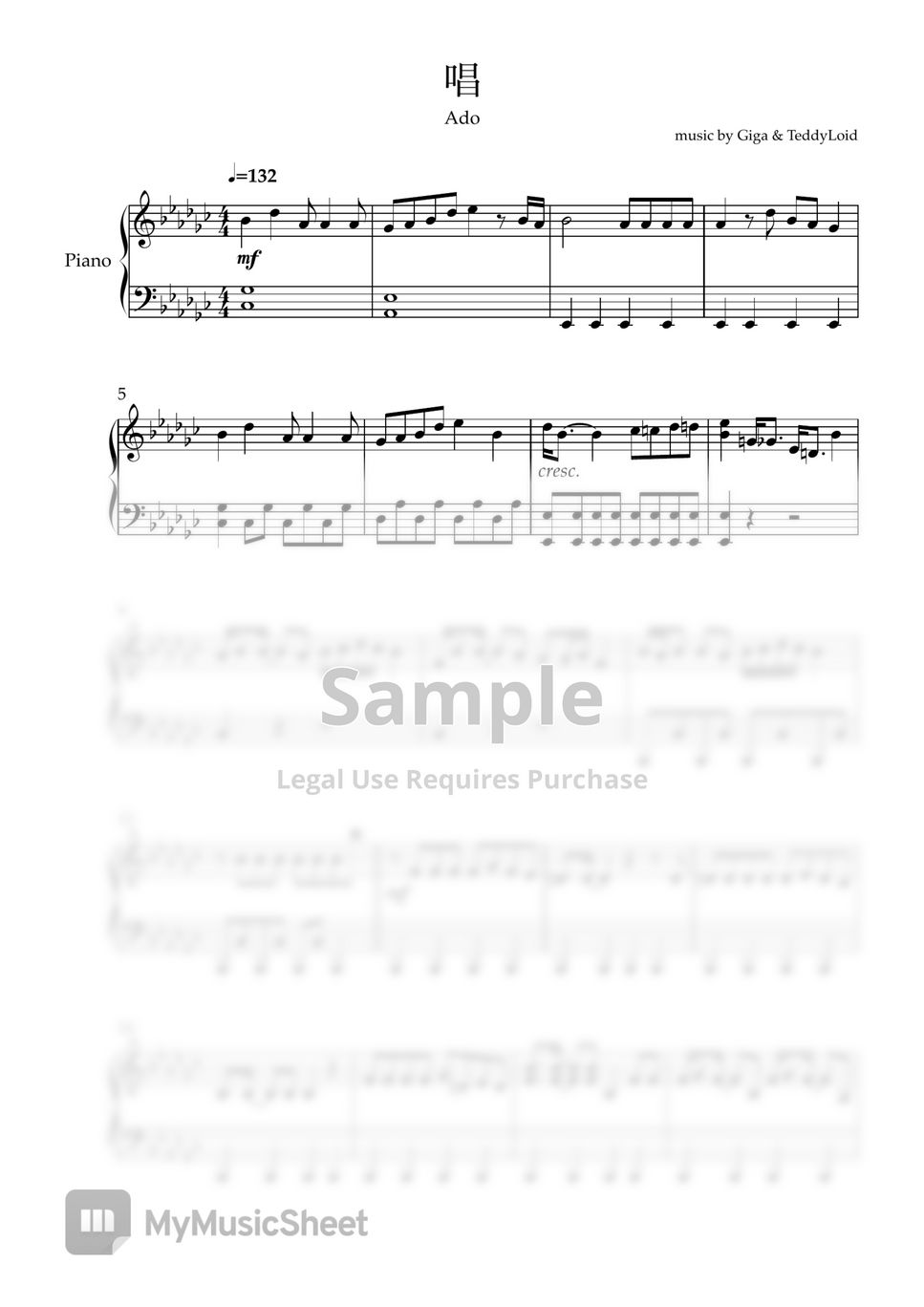 ado-show-sheets-by-harugona-s-piano-room