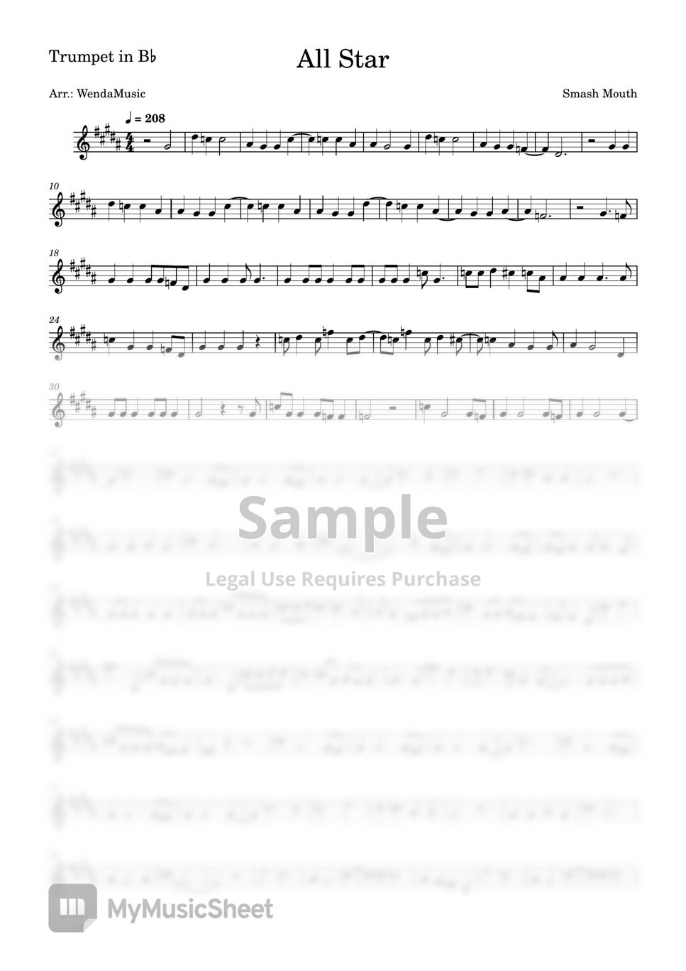 アート・デザイン・音楽 ALL HIT Bb MELODIES FOR TRUMPET....... Concert Bb Blues ~ Trumpet Solo #6 for Young Players - Sheet