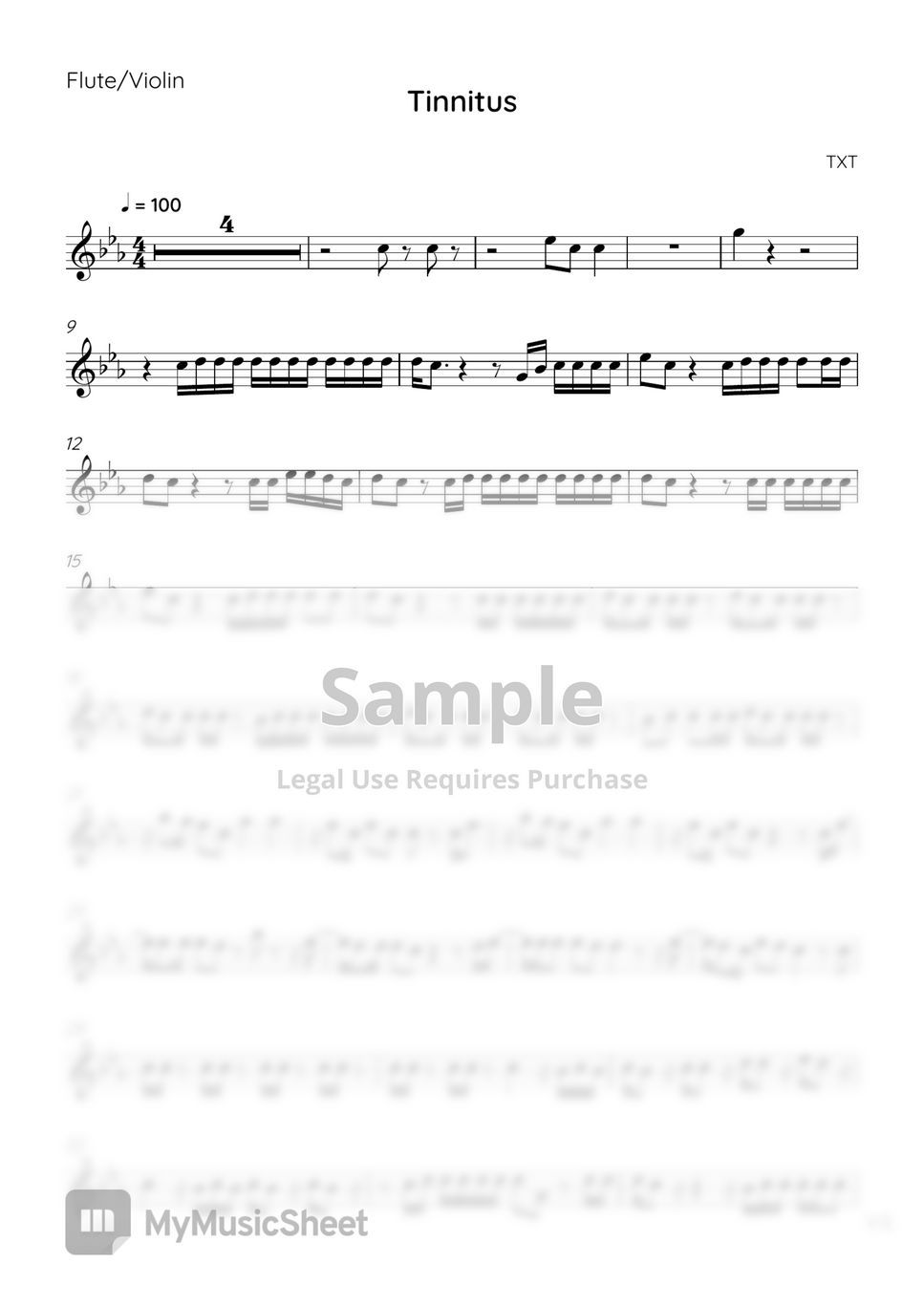 TXT Tinnitus Sheets by JL