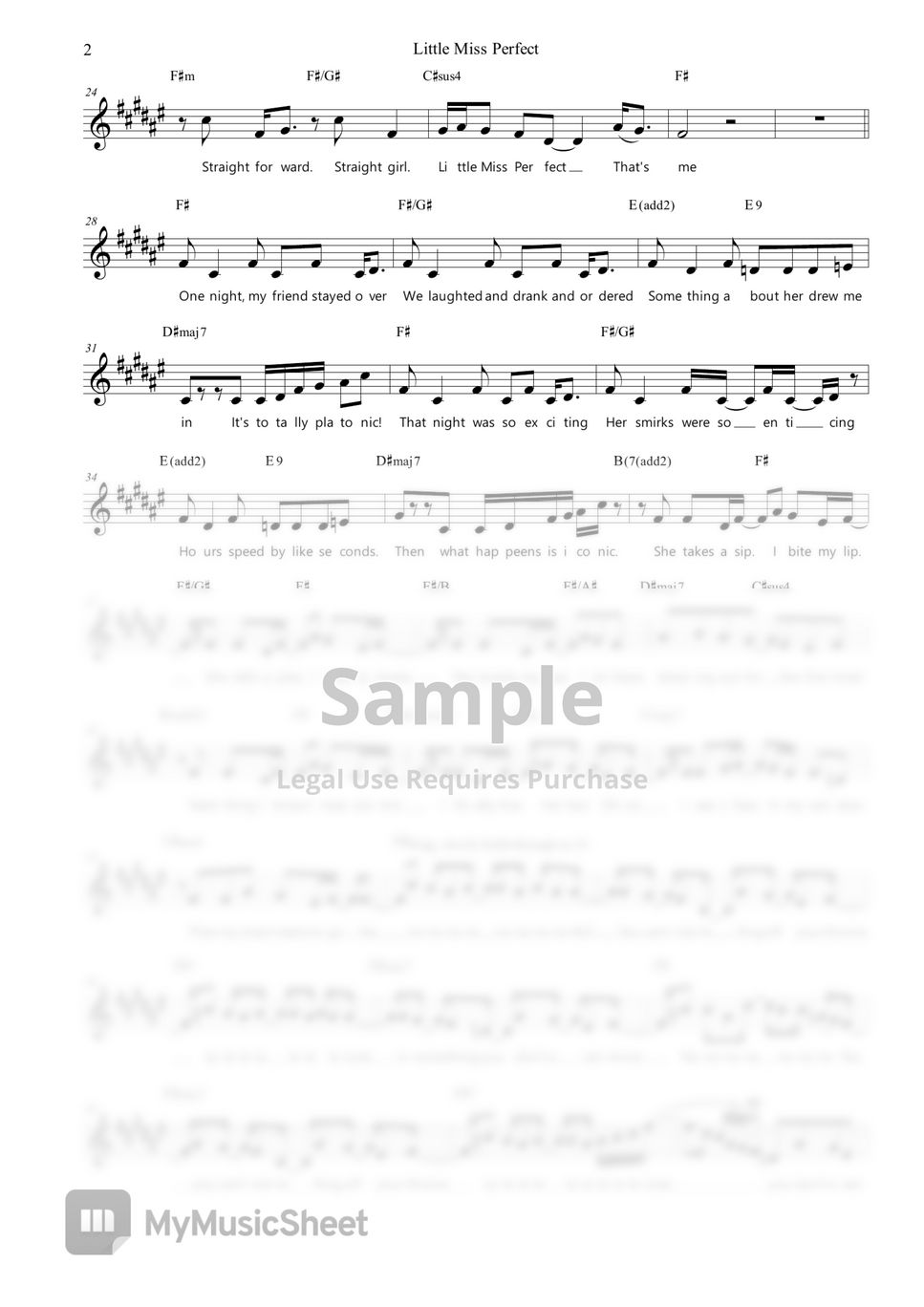 뮤지컬 Tapes A Song Cycle Miss Little Perfect Sheets by TaeHyun Taylor Lee