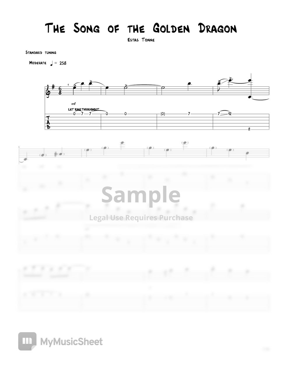 estas-tonne-the-song-of-the-golden-dragon-sheets-by-agape-guitar