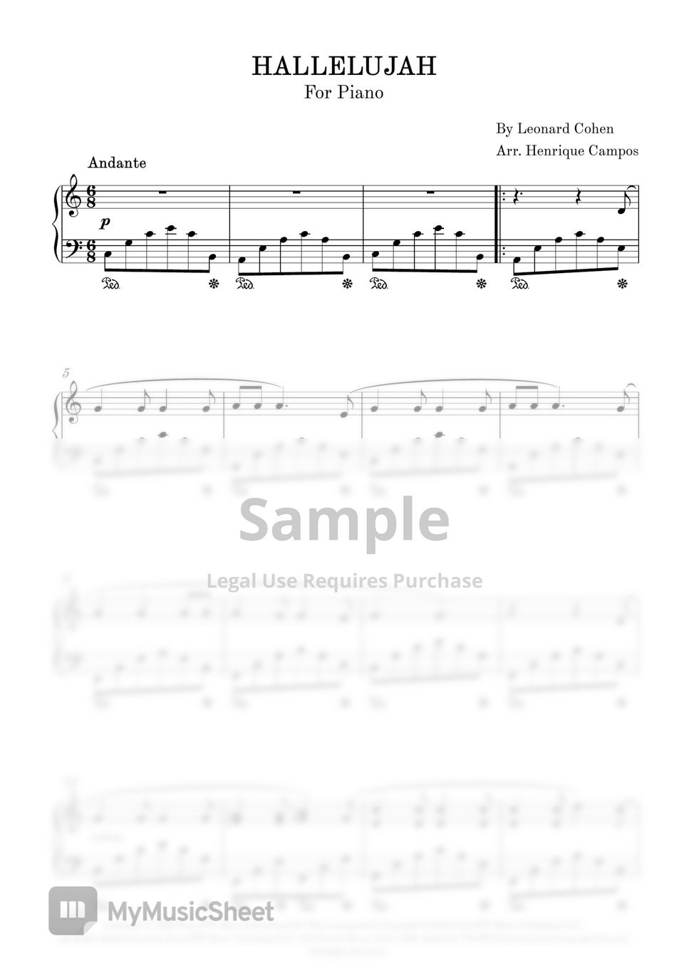 Hallelujah Hallelujah 악보 by Henrique Campos Editions