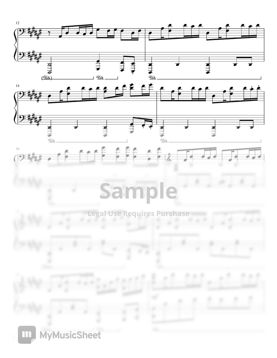 ZUN, Nomico - Bad Apple!! (Touhou Project) 楽譜 by Aoryn