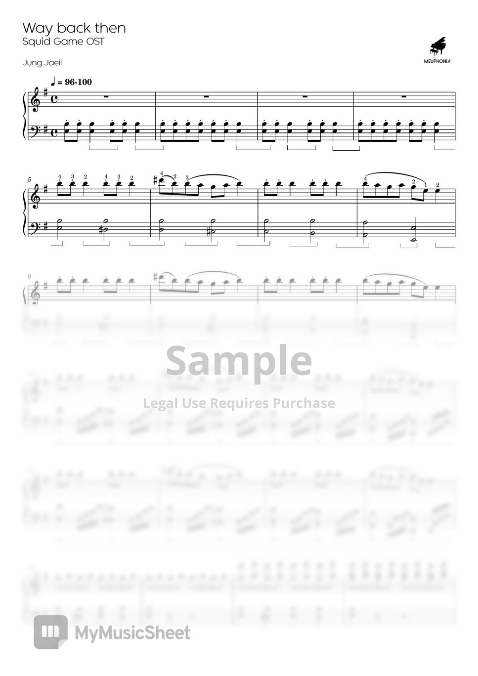 Squid Game Way Back Then Hoja by Meuphonia