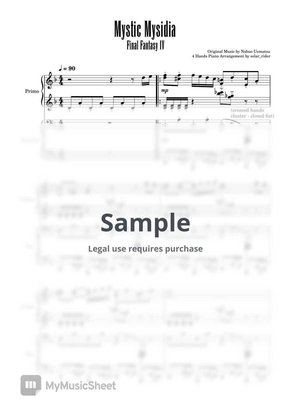 FINAL FANTASY IV ピアノ楽譜 FINAL FANTASY IV 楽しいバイエル併用