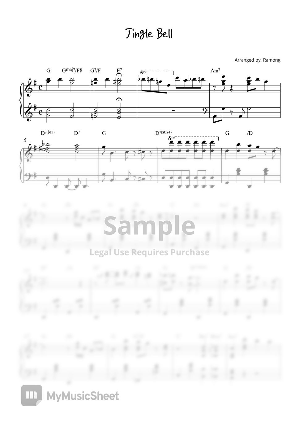 Ramong Jingle Bell (Jazz ver.) Sheets by Ramong Piano