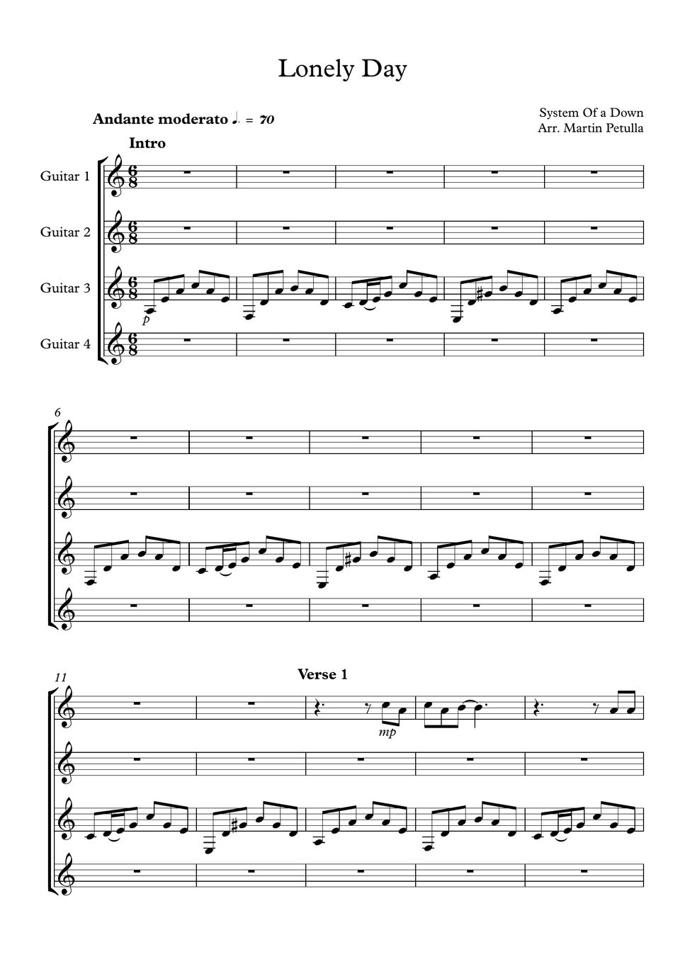 Lonely Day Lyrics And Chords Lonely Day Soad Guitar Chords Soad