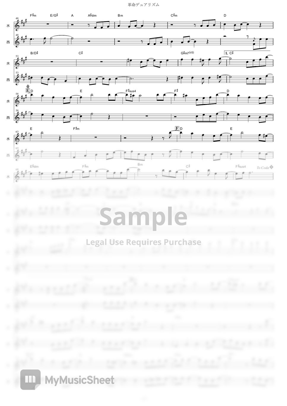 Valvrave the Liberator 2nd Season Kakumei Dualism (in Eb) Sheet by